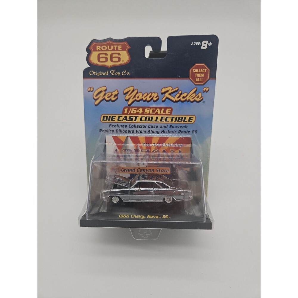 Route 66 Original Toy Co 1966 Chevy Impala 1:64 Collector Car CHROME